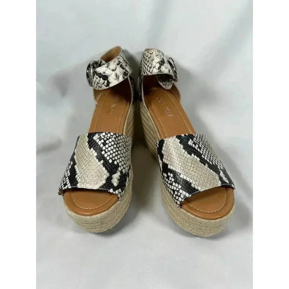 2/$30 Nine West Wnadell3 Size 7.5 Wedge Platform Sandal Animal Print - Picture 3 of 16